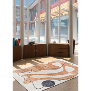 Alfombra impresa abstracta naranja Class, varias medidas disponibles