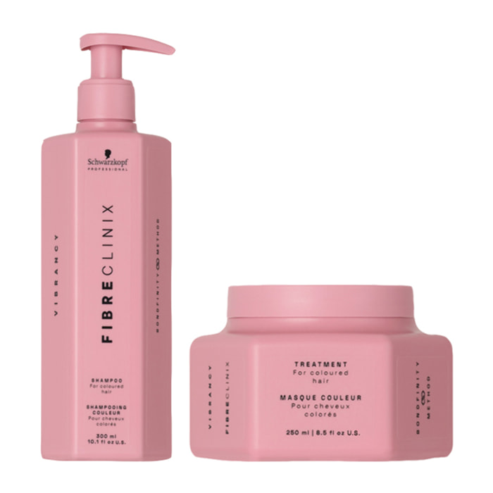 SCHWARZKOPF Kit Fibre Clinix Vibrancy Shampoo 300ml + Mask 250ml