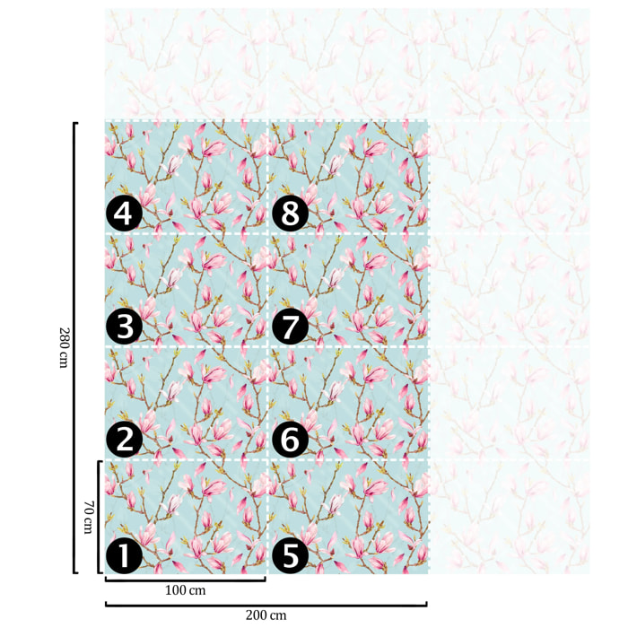 Carta da Parati Magnolia in Fiore