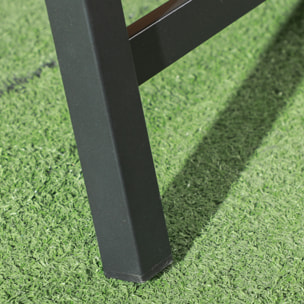 Outsunny Tumbona de Ratán Sintético Plegable Tumbona para Jardín con Respaldo Ajustable en 5 Niveles y Marco de Acero Carga 150 kg para Patio Terraza Gris