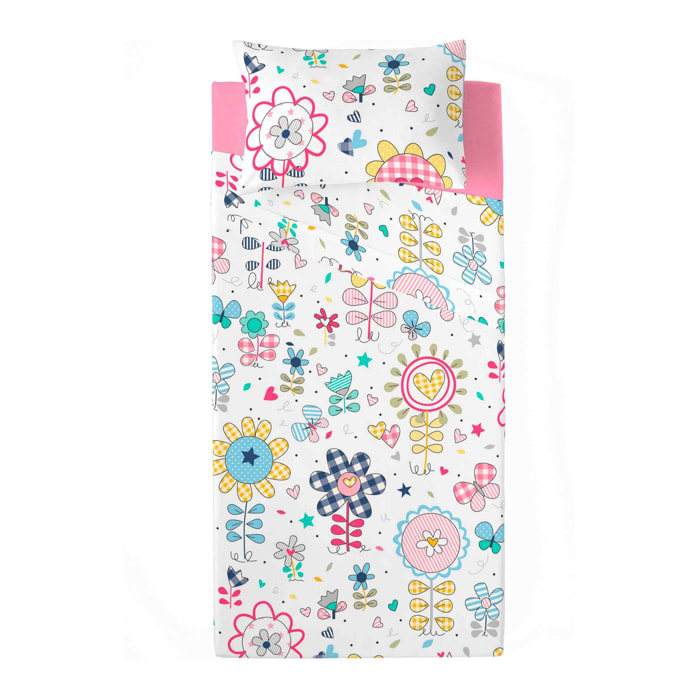 Cool Kids - Juego de Sábanas Estampadas - Infantil - Incluye 1 Funda de Almohada - 100% Algodón - Vichy Spring