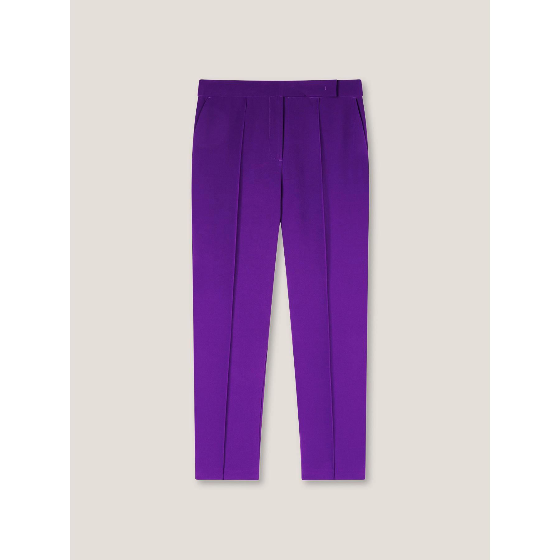 Motivi - Pantalón con pierna recta de color liso - Violeta