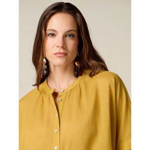 Oltre - Camicia in mussola di cotone - Giallo