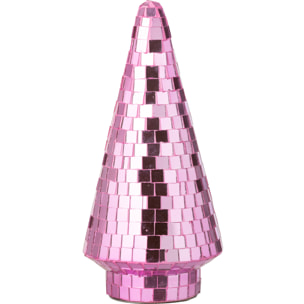 J-Line décoration Arbre Miroir - verre - rose - medium