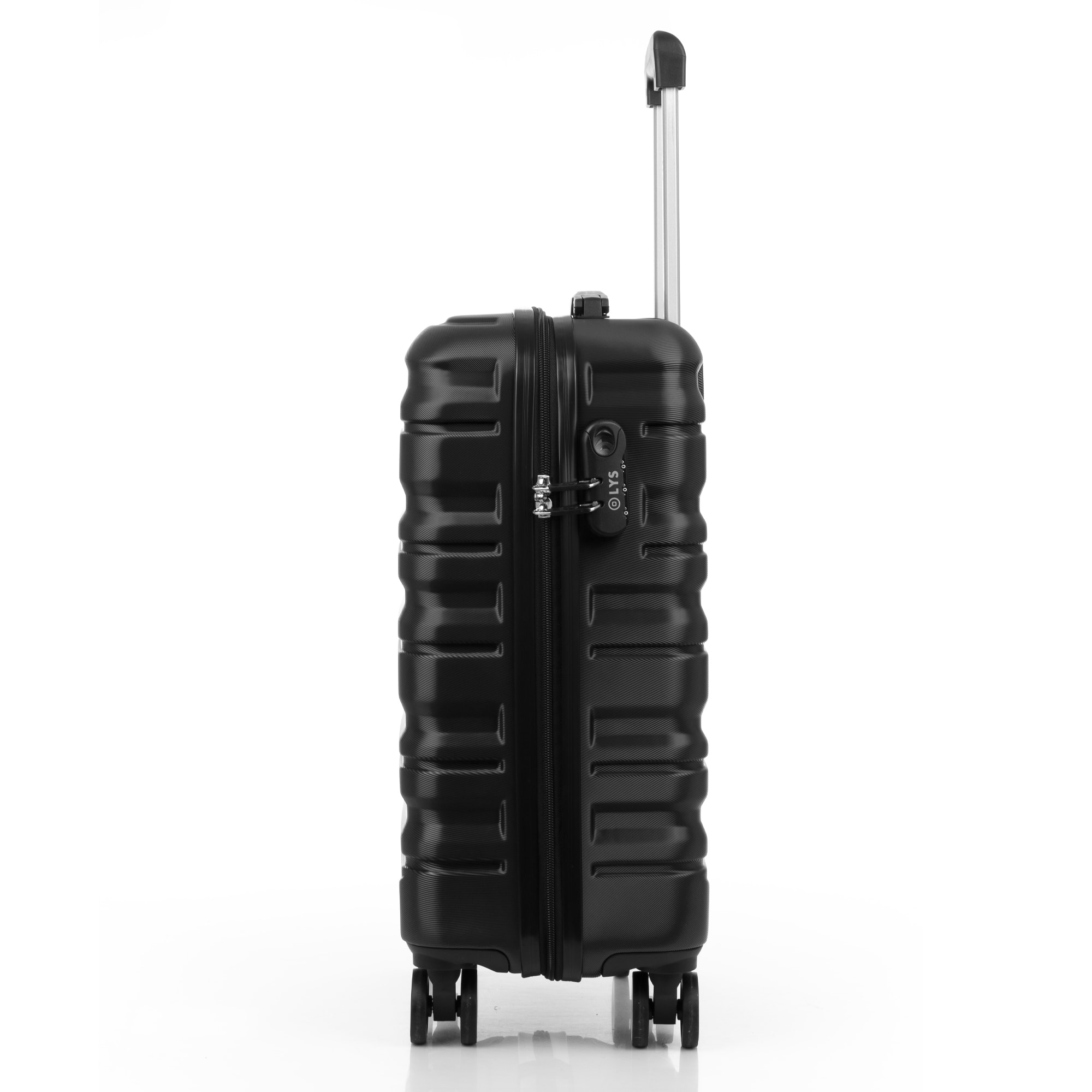 Juego de 3 maletas Trolley, en material ligero ABS de alta resistencia. Cerradura numérica y 4 ruedas giratorias 360° extraibles en la maleta grande.