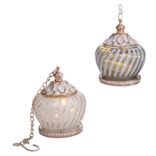 Mini Lanterna con Led - Pezzi 2 - 8xH10x8cm - Bianchi Dino SpA