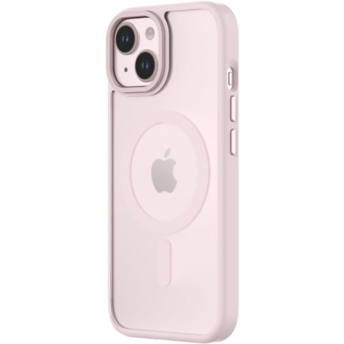 Coque bumper QDOS Iphone 15 Hybrid soft SNAP MagSafe Rose