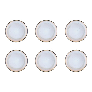 Assiette IRIS Ø21,5cm - 6 pièces - Blanc ivoire