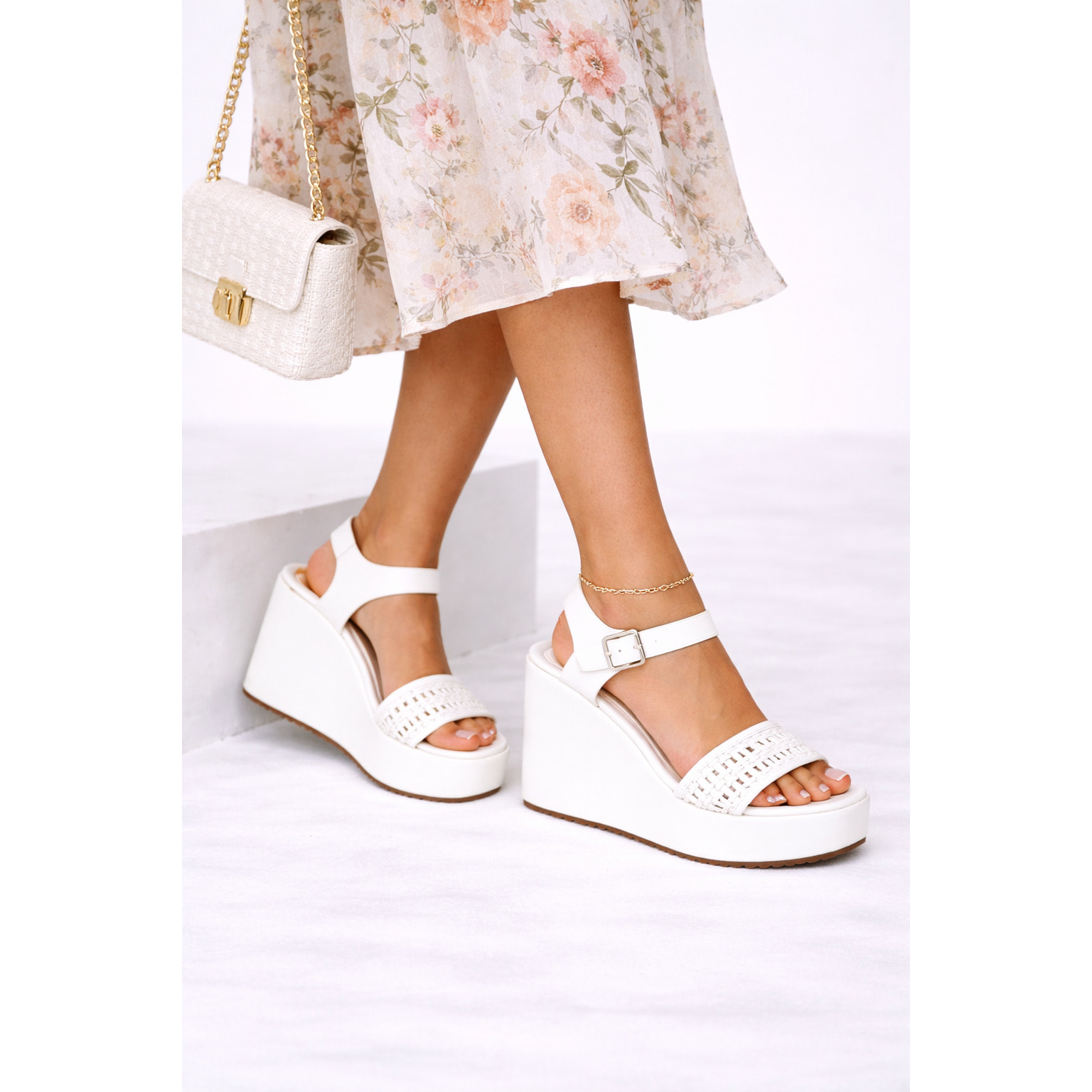 Sandali zeppa - tacco 9,50 cm - plateaux 3,0 cm