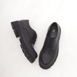 OXFORD SUOLA ALTA LISCIA NERO