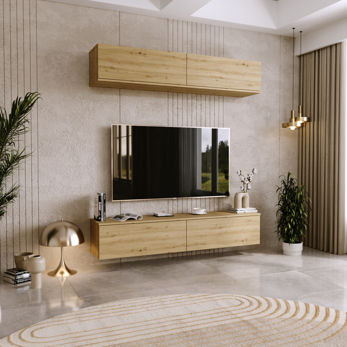 Mobile porta TV Nicole 160 cm in rovere artisan