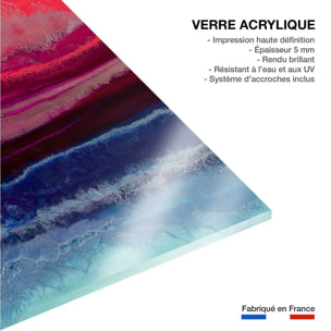 Tableau red blue contrast Tableau plexiglas