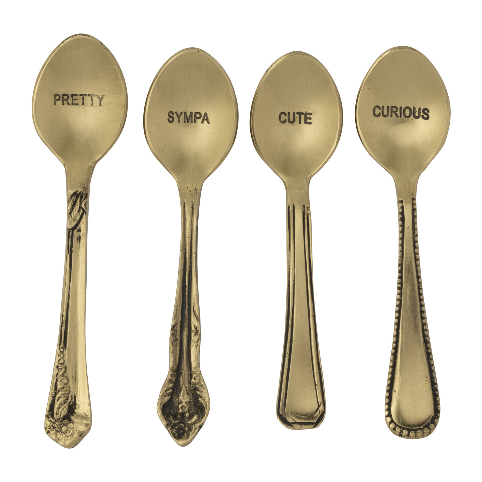 J-Line cuillère - laiton - or - boîte de 4