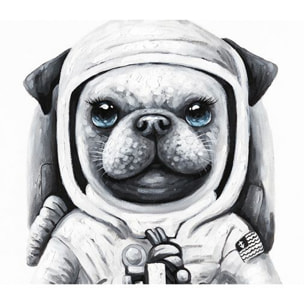 Peinture sur toile cadre décoratif chien astronaute - COSMO