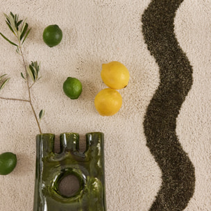 PANTONE - Tapis vert à bords festonnés TERRA DEL SOL