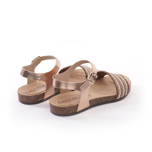 SANDALO BIO FLAT FASCIA CORDA RAME