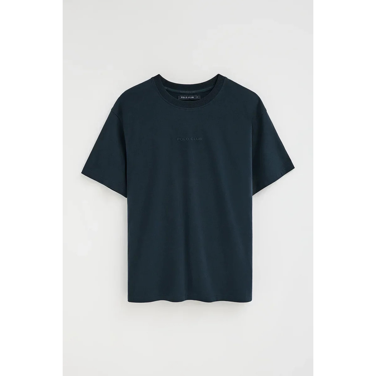 Camiseta azul marino de corte relajado con logo engomado Polo Club