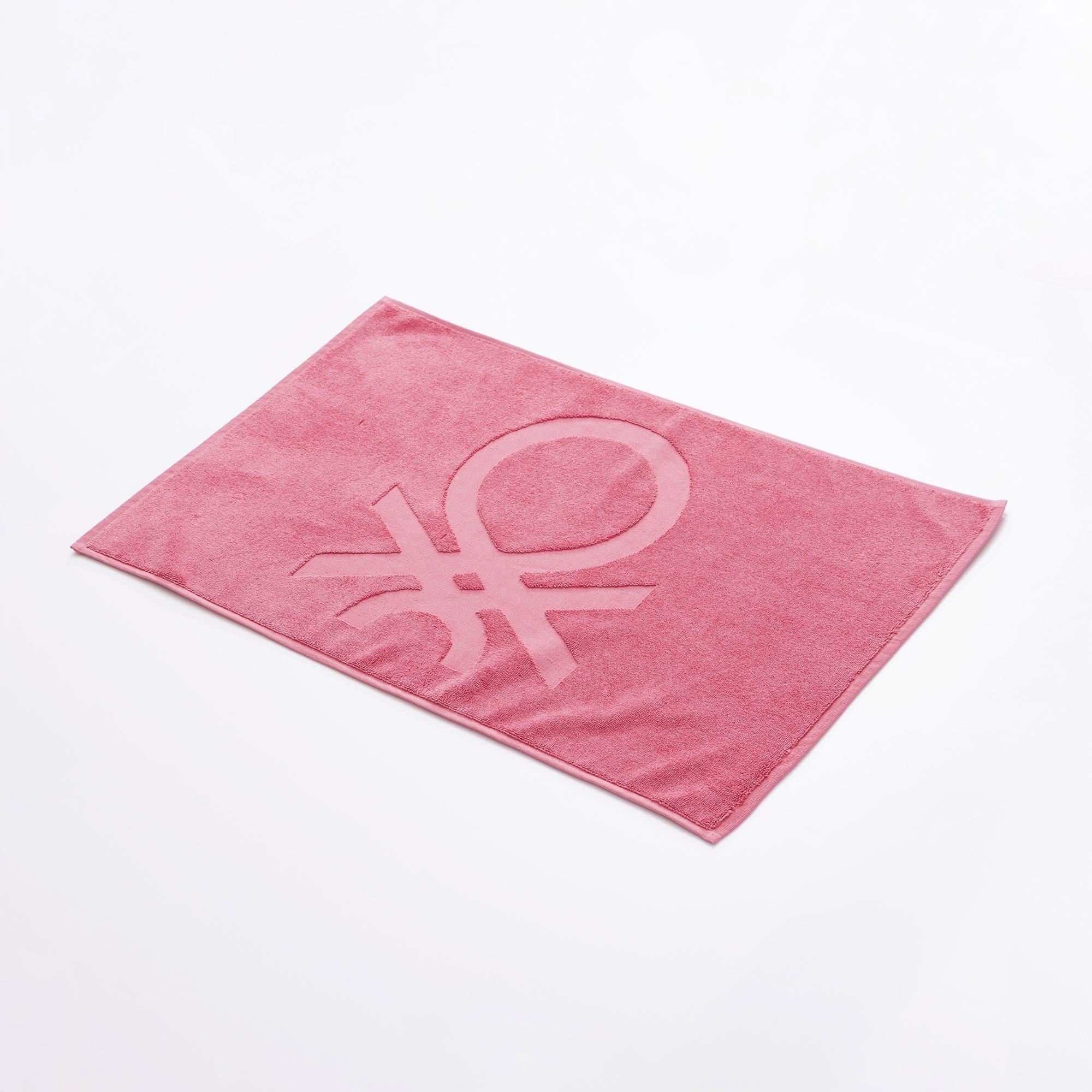 Alfombra de baño 50x80cm 1000gsm 100% algodon c/ logo bordado rosa core benetton