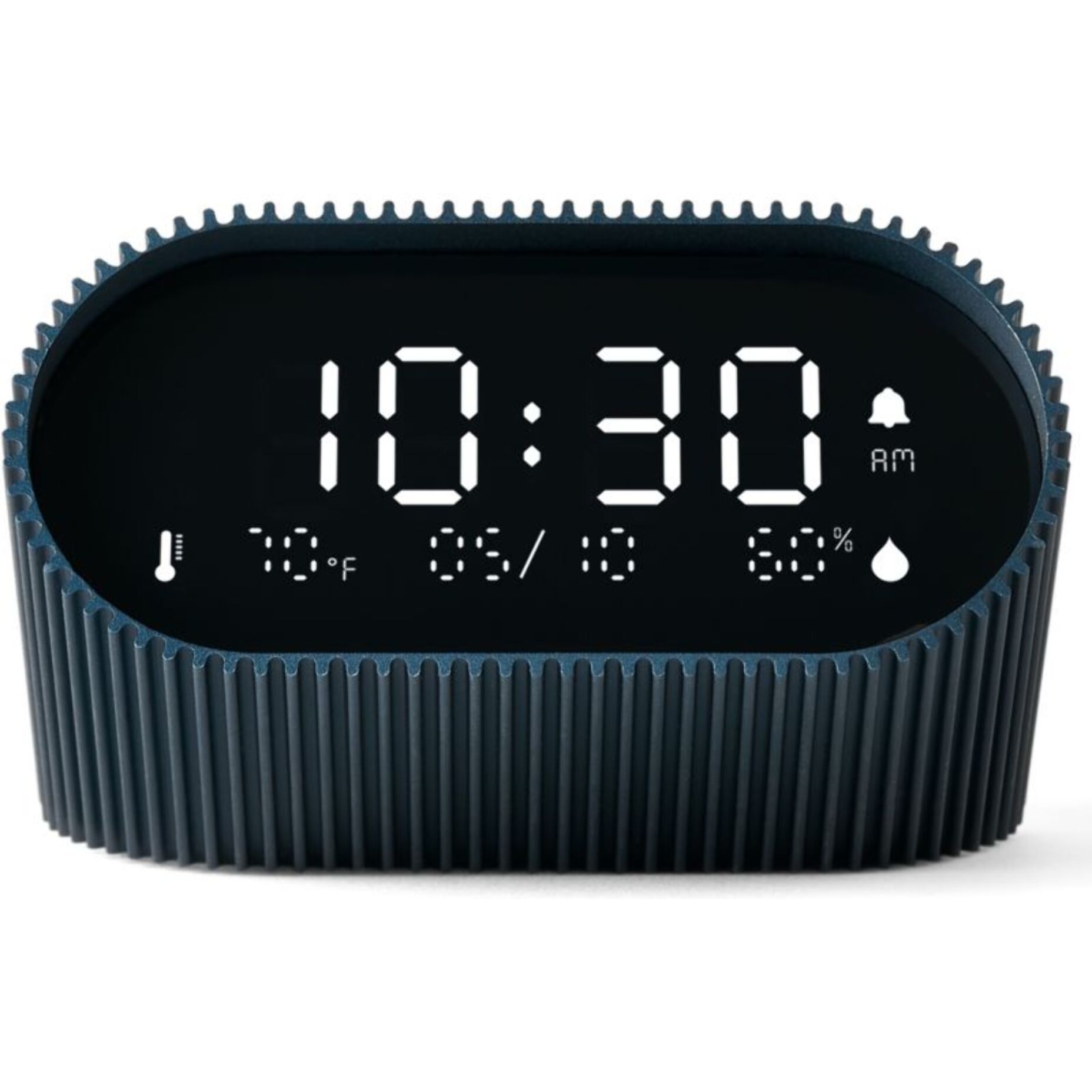 Réveil LEXON Ray Clock Thermomètre et Hygromètre Bleu
