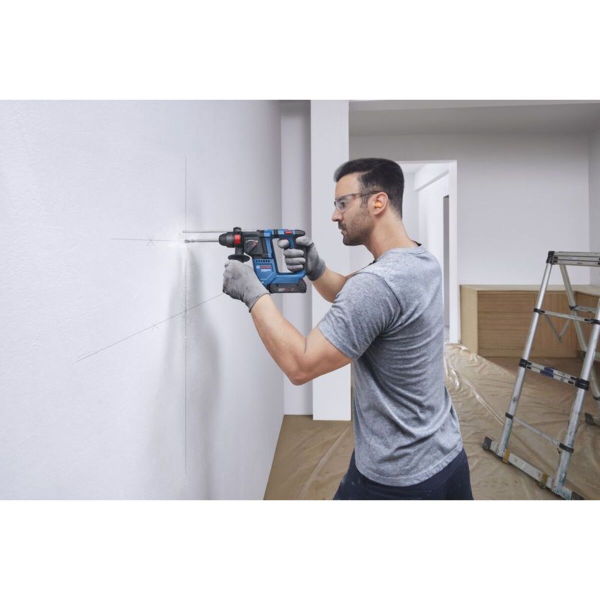 Perforateur GBH 18V-18 Professional SDS Plus avec KickBack Control, sans batterie, ni chargeur - Livré dans L-Boxx 136 - BOSCH - 0611927003