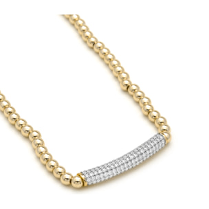 Collar Basfri acabado oro amarillo 18k