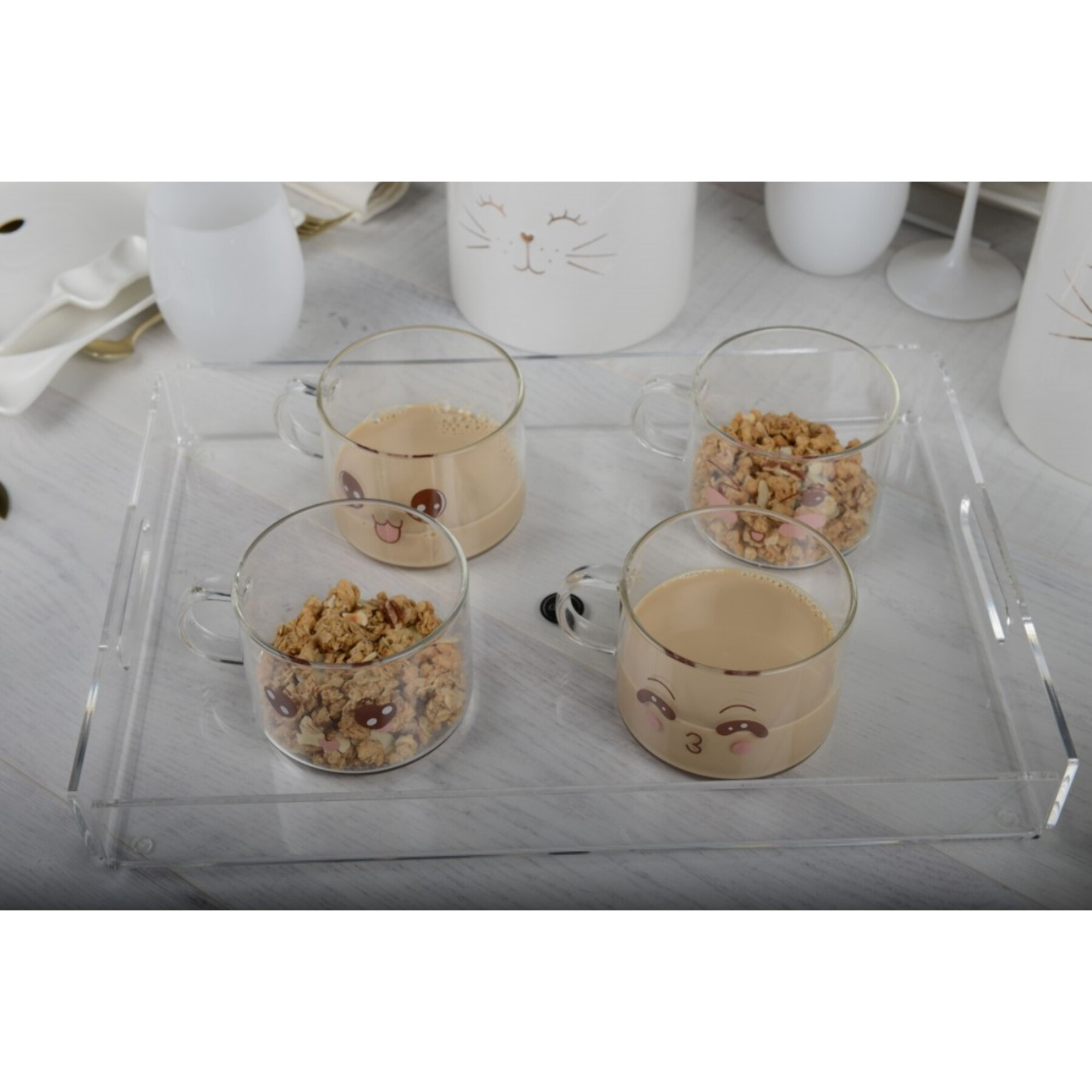 Mugs décors 500ml - lot de 4