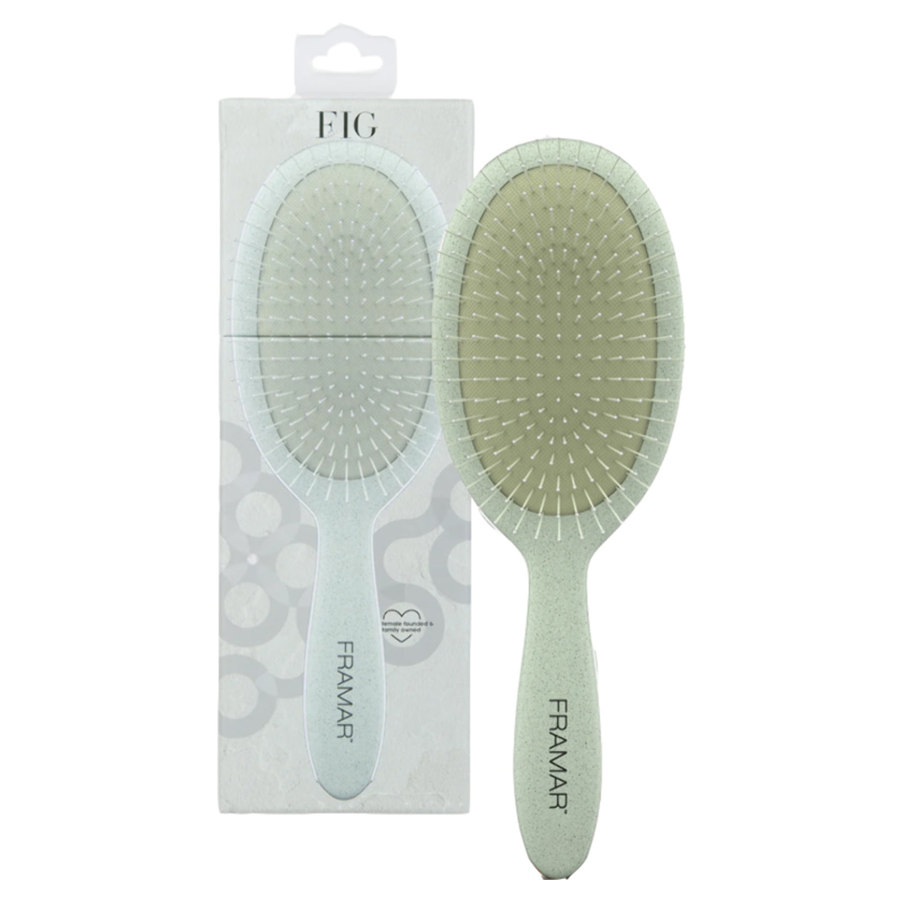 FRAMAR Detangle Brush Sage Neutral Fig