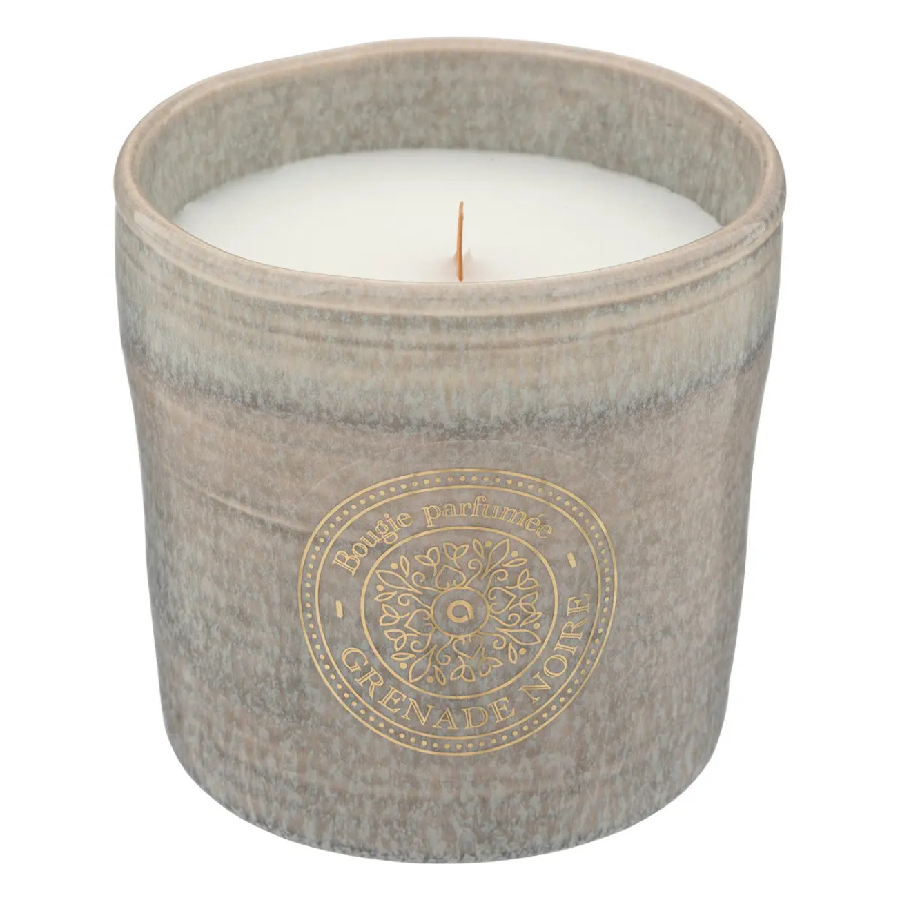 Bougie parfumée Marco 350g pot céramique grenade noire