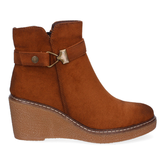 Botines de Cuña para Mujer Comodos, Diseño Elegante con Cremallera