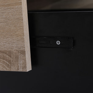 Table basse avec plateaux amovibles noire GRETA