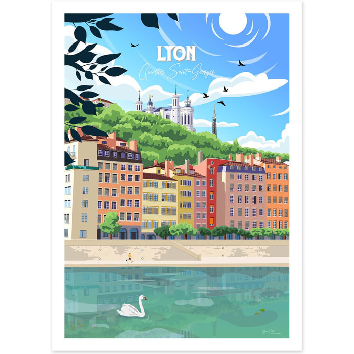 Affiche - Lyon Quartier Saint-Georges - Benoit Collet