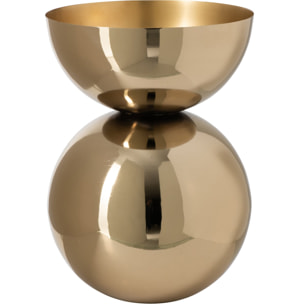 J-Line Vase brillant rond - métal - doré - large