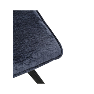 Chaise ergonomique velours et pieds croix métal - 3 coloris - LISBONNE
