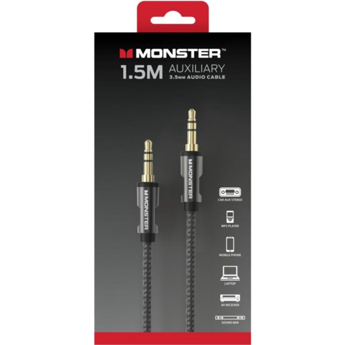 Câble Jack MONSTERCABLE 3.5MM male vers male 1.5M