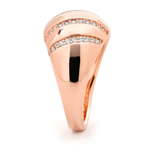 Anillo Dudoma acabado oro rosa 18k