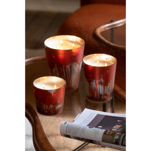 J-Line bougie parfumée Noa Forêt - rouge/or - medium - 68H