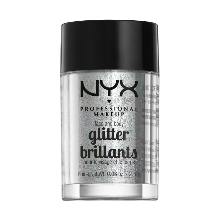 NYX Professional Makeup Paillettes Visage et Corps Face & Body Glitter Ice