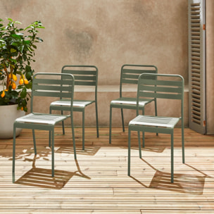 Chaise de jardin acier (lot de 4) AMÉLIA