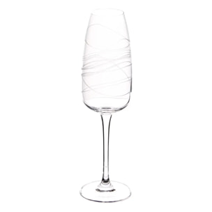 Lot de 4 flûtes à champagne Talia cristallin