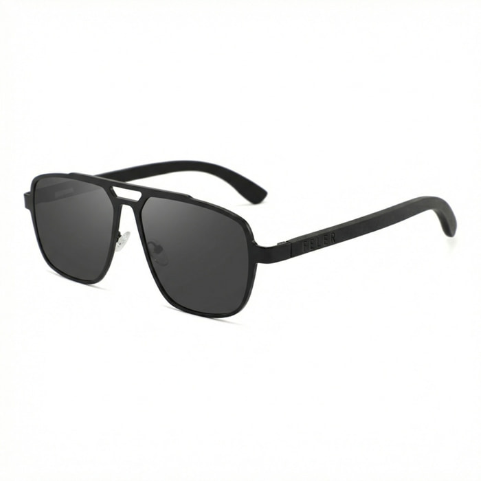 Gafas de Sol Feler 1517-11 Polarizadas de Madera Unisex 55 mm