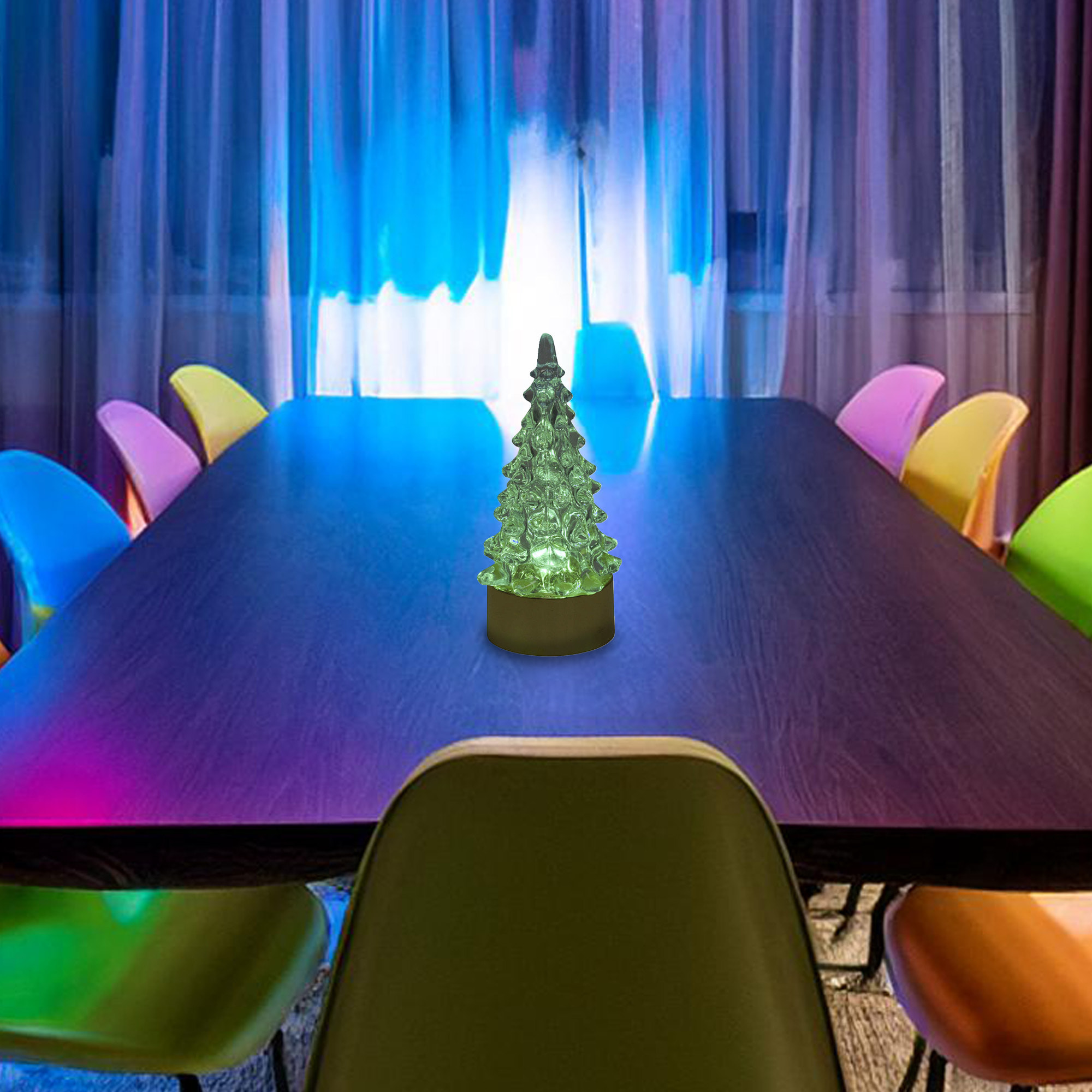 árbol de navidad con led cambiante de color h.9,3cm