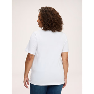 Fiorella Rubino - Camiseta de algodón con estampado divertido - Blanco