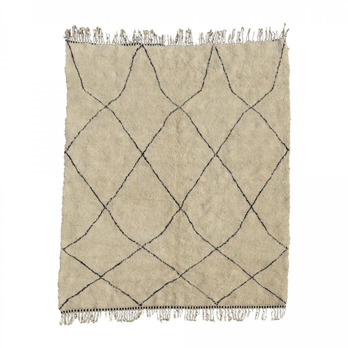 Authentique tapis berbère fait à la main en laine JIKI