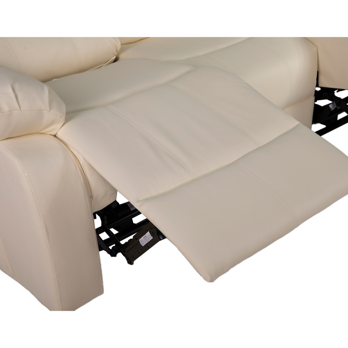 Armand - Canapé 3 places relax électrique en simili - Beige