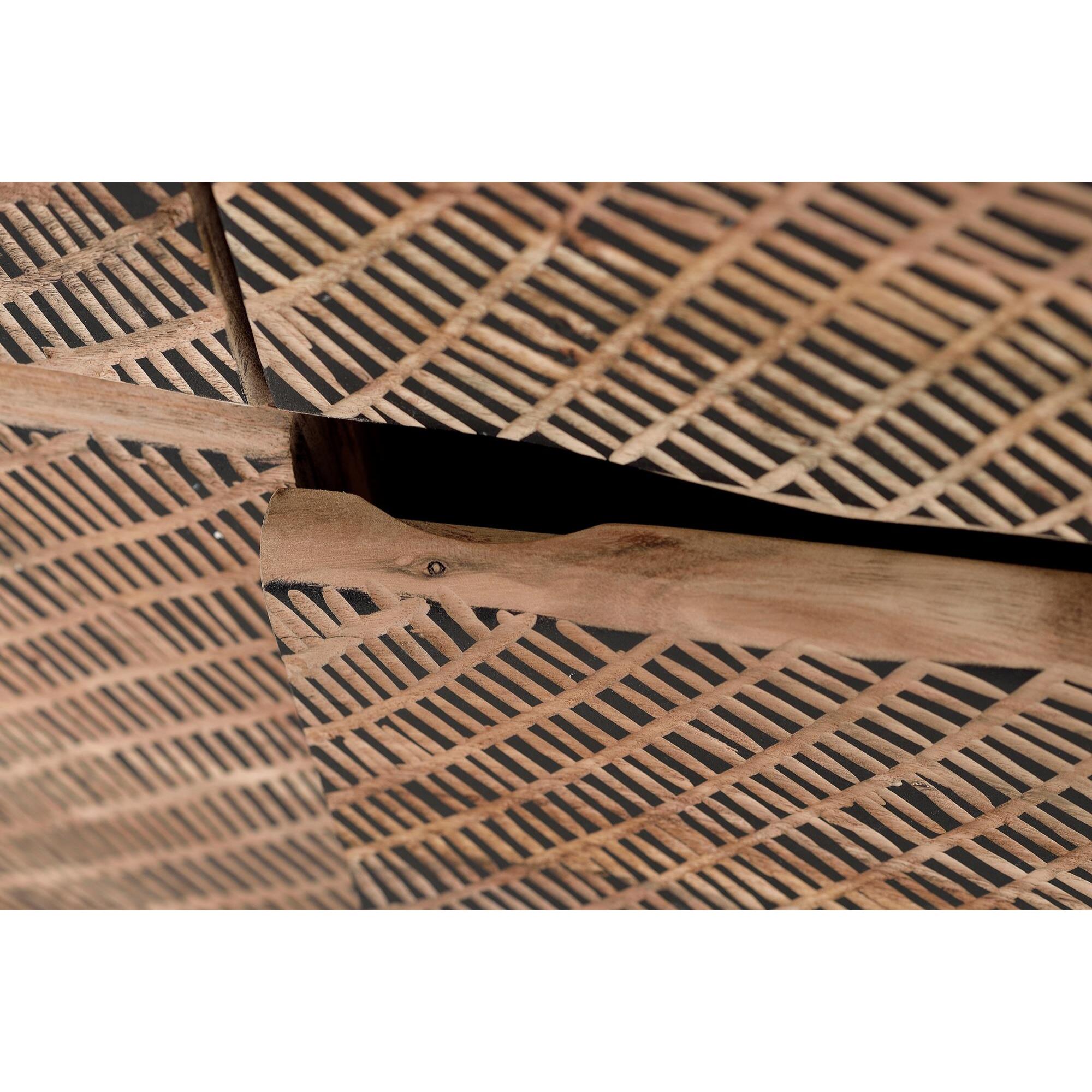 Aparador - madera de acacia y metal - 90x200x40cm