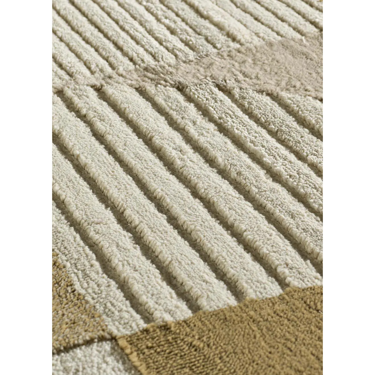 MELFI Alfombra geométrica con relieve en tonos cobrizos, varias medidas disponibles