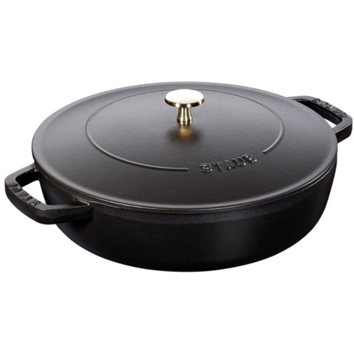 Sauteuse STAUB Chistera 28cm noir mat