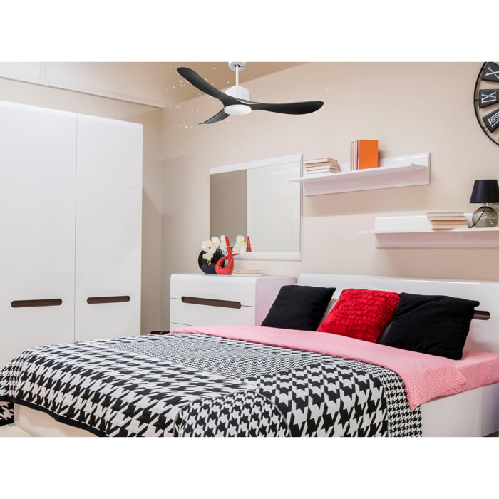 Ventilateur de plafond ø132 cm avec Wifi Réversible Hypersilence 40   W Blanc