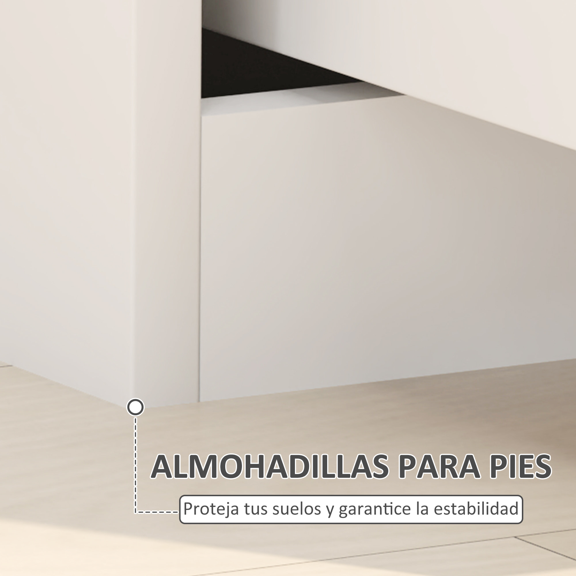 Mesita de Noche Moderna Mesilla de Noche con Cajones con Frontal Blanco Brillante y Almohadilla Mesa Auxiliar para Dormitorio Salón 40x40x48 cm Blanco