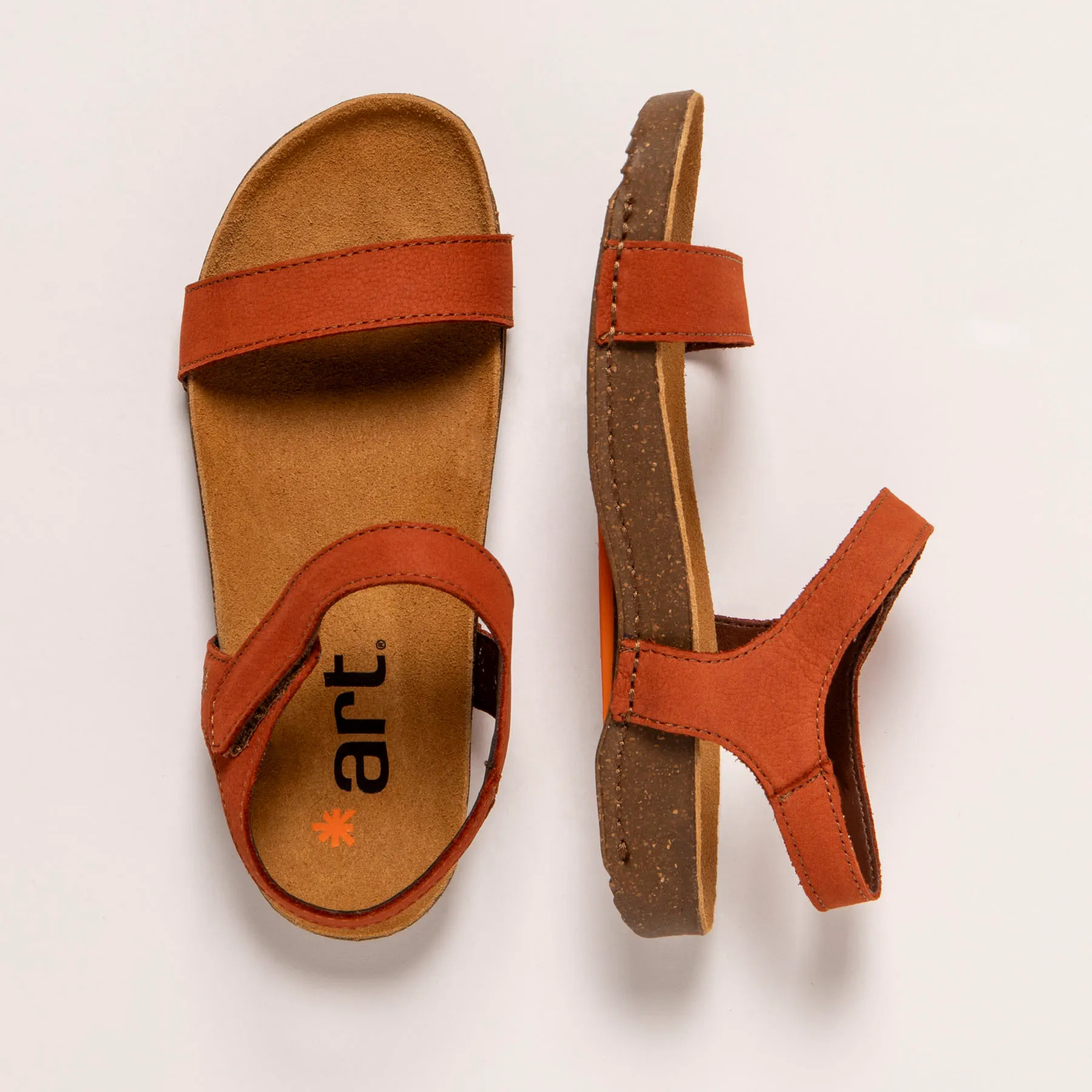 Sandalias 1119 NOBUCK DARK ORANGE/ I BREATHE color Dark orange
